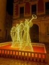 Christmas Illuminations in Italy angles and trumpets