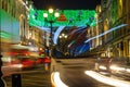 Christmas illuminations at Regent Street, London Royalty Free Stock Photo