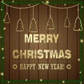 Christmas illustration - holidays greeting emblem Royalty Free Stock Photo