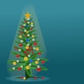 Christmas decrative pine tree pictures