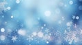 Christmas illustration, winter background with snowflakes and bokeh lights, with blank space. Generative AI Royalty Free Stock Photo