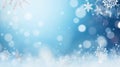 Christmas illustration, winter background with snowflakes and bokeh lights, with blank space. Generative AI Royalty Free Stock Photo