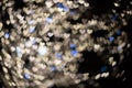 Christmas ilumination bokeh gights in the city