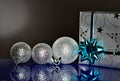 Christmas decorations with presants stock photo