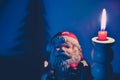 Santa with christmastree set1 blue clarity