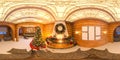 Christmas interior with a fireplace. 3d illustration of an inter Royalty Free Stock Photo