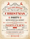 Christmas invite vector design elements template