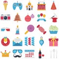 Christmas Isolated Color Vector icons Set every single icon can be easily modified or edited Royalty Free Stock Photo