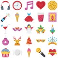 Christmas Isolated Color Vector icons Set every single icon can be easily modified or edited Royalty Free Stock Photo