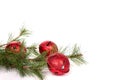 Christmas jingle bells with a pine branch