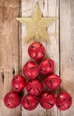 Christmas jingle bells and star shaped like a Christmas tree Royalty Free Stock Photo