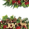 Christmas Joy Abstract Border Royalty Free Stock Photo