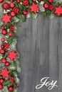 Christmas Joy Background Border Royalty Free Stock Photo