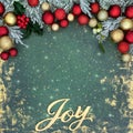 Christmas Joy Festive Decorative Background Border Royalty Free Stock Photo