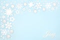 Christmas Joy Sign Star and Snowflake Border Royalty Free Stock Photo