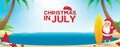 Christmas in july design with 3d concept