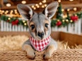 a Christmas kangaroo in Australia Royalty Free Stock Photo