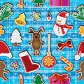 Christmas keep happy seamless pattern Royalty Free Stock Photo