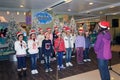 Christmas kids singing event in Telford Plaza