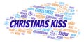 Christmas Kiss word cloud Royalty Free Stock Photo