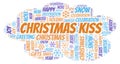 Christmas Kiss word cloud Royalty Free Stock Photo