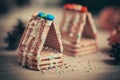 Christmas kitchen. background image cookies and oranges on the