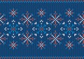 Christmas knit print. Fair isle seamless pattern. Vector illustration Royalty Free Stock Photo