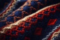 Christmas knitted winter sweater with pattern. Generative AI