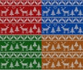 Christmas knitting seamless pattern set. New Year, Christmas and winter vector background Royalty Free Stock Photo