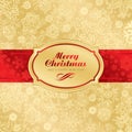 Christmas label background (vector) Royalty Free Stock Photo