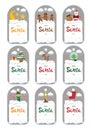 Merry Christmas labels vector set