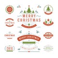 Christmas Labels and Badges Vector Design Royalty Free Stock Photo