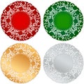 Christmas Lace Doily Place Mats Royalty Free Stock Photo