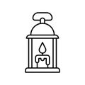 Christmas lamp, Christmas day related line icon