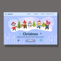 Christmas landing page panda squirrel penguin dog deer