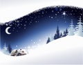 Christmas landscape Royalty Free Stock Photo