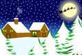 Christmas landscape Royalty Free Stock Photo