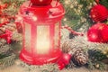 Christmas lantern close up Royalty Free Stock Photo