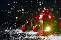 Christmas latern with decoration Royalty Free Stock Photo