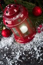 Christmas latern with decoration Royalty Free Stock Photo