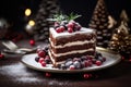 Christmas Layered Berry Pie