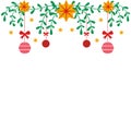 Christmas Leaf Border Decoration Royalty Free Stock Photo