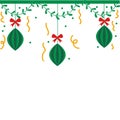 Christmas Leaf Border Decoration Royalty Free Stock Photo