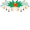 Christmas Leaf Border Decoration Royalty Free Stock Photo