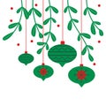 Christmas Leaf Border Decoration Royalty Free Stock Photo