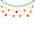 Christmas Leaf Border Decoration Royalty Free Stock Photo