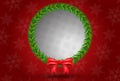 Christmas leaf bunch circle shape Royalty Free Stock Photo