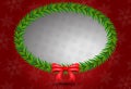 Christmas leaf bunch ellipse shape Royalty Free Stock Photo