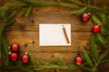 Christmas letter to Santa. Space for text