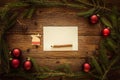 Christmas letter to Santa. Space for text